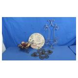 Metal Stand, Glass Bowl w/Potpourri Filler & more
