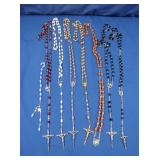 4 Rosary Strands w/Various Rosary Bead Parts