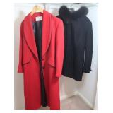 Wool Coat w/Real Fur Collar