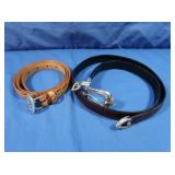 2 Brighton Belts-Beach & Tan-sz Med