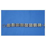 Sterling Silver w/18K Trim Bracelet-52 grams