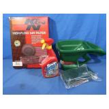 NIB Highflow Air Filter, Seed Spreader, Sevin