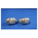 Sterling Silver Earrings w/Gold Trim-23.3 grams