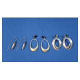 3 pr of Sterling Silver Earrings, Dangles Mother