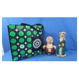 Handmade Plaster Santas