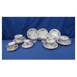 14 pc Johann Haviland Tea Set, other Teacups &
