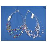 Multi Stone Seven Strand Adjustable Necklaces