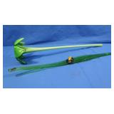 Blown Art Glass-Flower, Leaf w/Bug