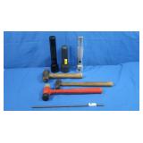 2 Mag Lights, Hammers, Small Sledge