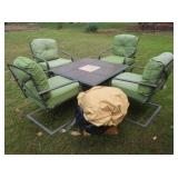 Stone Top Table 39x39x20" & 4 Chairs