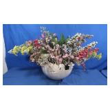 Lg Ceramic Vase w/Floral Picks