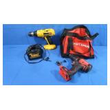 Craftsman 1/2" Cordless Drill Driver, Dewalt 1/2"