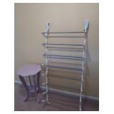 Lilac Wood Flower End Table 23"Hx16" Dia, Over