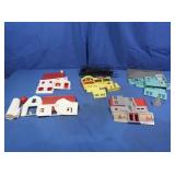 5 Vintage Complete Sets Plasticville 1956-57