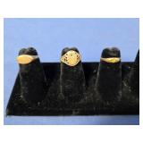 3-10K Rings(2 Signet-1 missing diamond)3.3gr tw