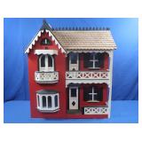Vintage Handmade Wooden Dollhouse