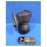 Coal Miners Justrite Brass Carbide Lamp w/Extra