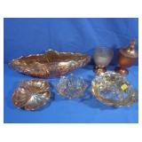 Several pcs Carnival Glass