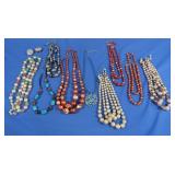 Vintage Costume Jewelry Bead Necklace