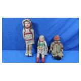 Jointed Doll in orig Clothes, Antique Cloth &