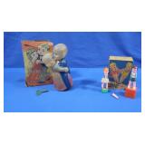 Celluloid Dancing Couple in orig box, Hansel &