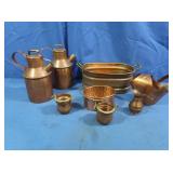 Miniature Copper Vase, Boiler, Coal Scuttle