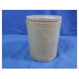 Salt Glaze Lidded Stoneware Crock