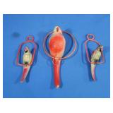 Antique Celluloid Hanging Parrots