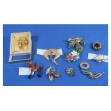 Vintage Costume Jewelry-Pins