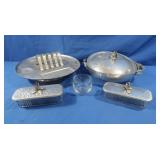 Alum Ware Entertaining, 2 Glass & Aluminum Butter