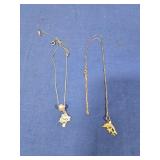 14K Dolphin Charm/10K Chain 19" 1.2gr tw, Sterling