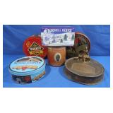 Vintage Tins & 1920s Candy Gift Box w/Plaster Lid