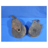 2 Antique Pulleys