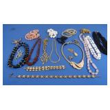 Vintage Costume Jewelry Bead Necklaces, Chains