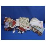 Vintage Tea Towels, Embroidery, Patriotic Table