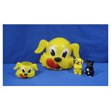 1960s Ken L Ration Dog Cookie Jar, Fritz & Floyd