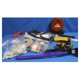 Ice Scraper, Roadside Emergency Light, New Chair