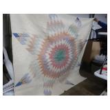 Handmade Quilt Lone Star, Fine Quilting 86x84