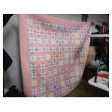 Hand Quilted Diamond 9-Patch Variation-76x74