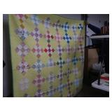 Hand Quilted Diamond 9-Patch Variation-81x78