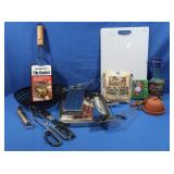 Lg Grilling Lot-Weber Cookbook, NWT Flip Basket,