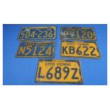 PA License Plates-1955, 1952, 1954