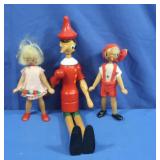 1950s Wooden Pinocchios & other Wooden Doll