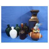 Colored Glass Bottles, Football Decanter,