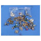 Vintage Costume Jewelry Cufflinks, Tie Bars &