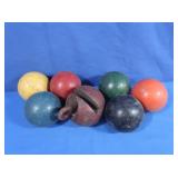 Vintage Croquet Balls & 1 other