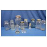 Vintage Canning Jars w/some Lids