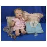Vintage Pillows & Baby Doll