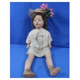 Antique Composite Doll w/Cloth Body, Orig
