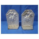 Painted Cast Iron Bookends